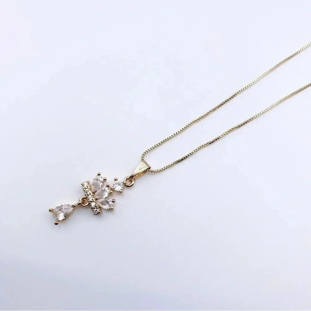 DAINTY Crown Necklace |Statement Necklace| Gold Plated, Layering Necklace